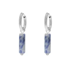 Finaste Oorringetjes blue spot jasper beads Clearance