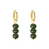 Finaste Oorringetjes emerald steentjes goudkleurig Sale