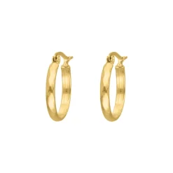 Finaste oorringetjes hammered goldplated Online