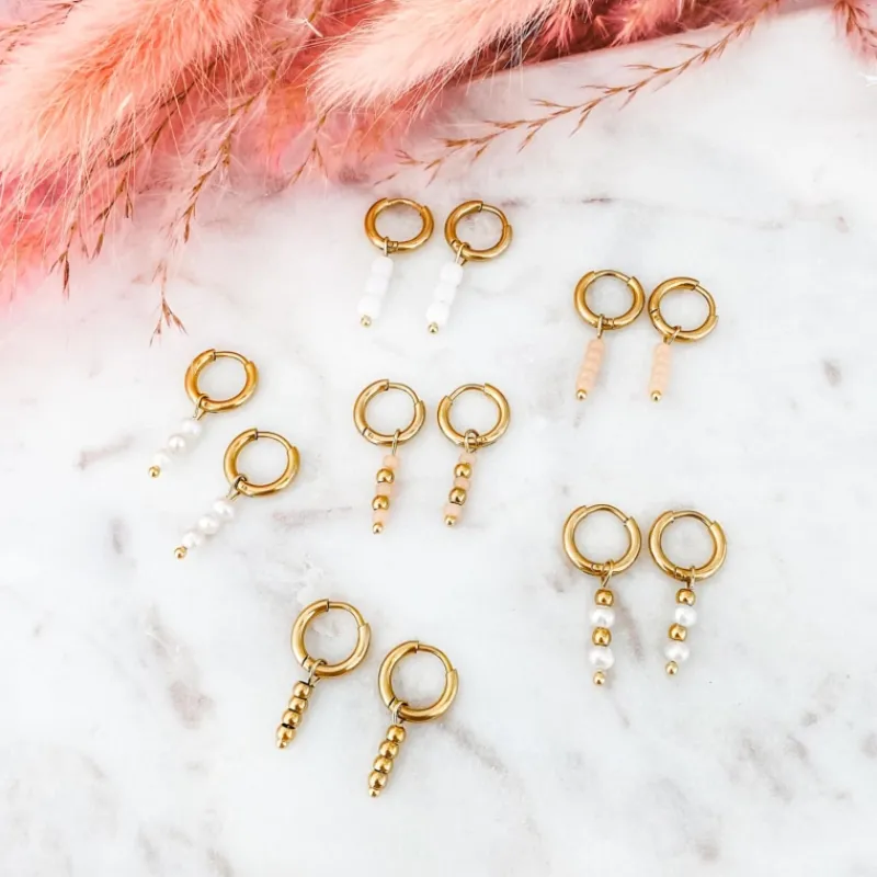 Finaste Oorringetjes met bolletjes hanger goud kleurig Best