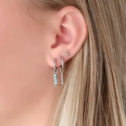 Finaste Oorringetjes met bolletjes hanger Discount