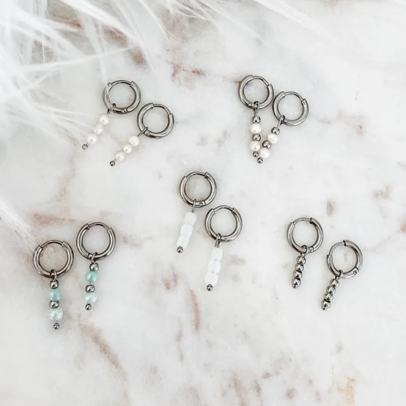 Finaste Oorringetjes met bolletjes hanger Discount
