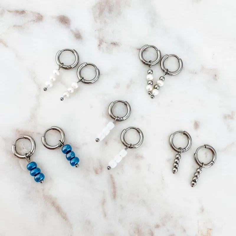 Finaste Oorringetjes met bolletjes hanger Discount