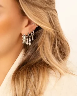 Finaste Oorringetjes met bolletjes hanger Discount