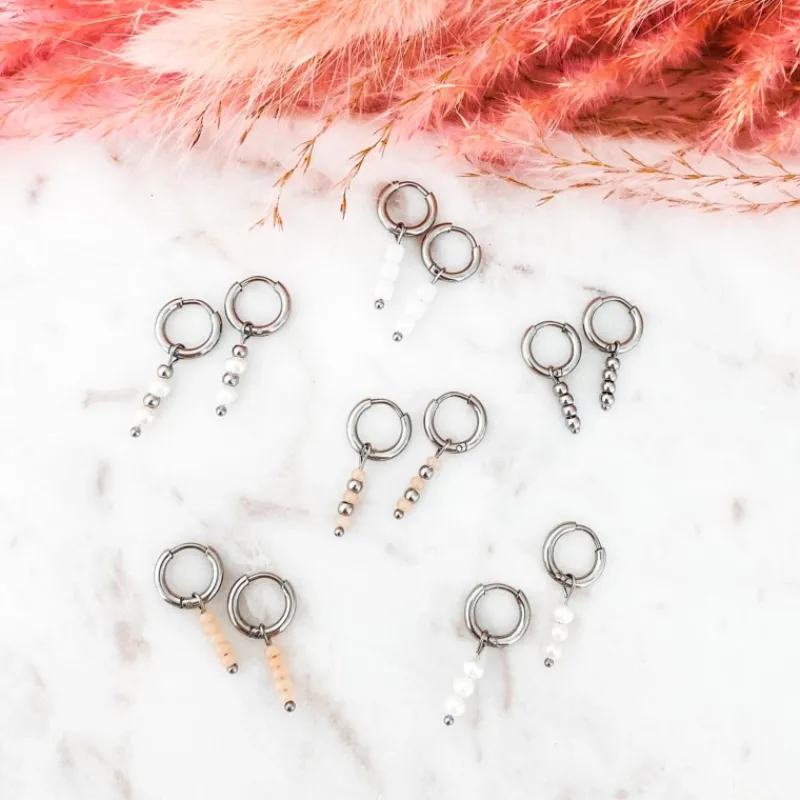 Finaste Oorringetjes met bolletjes hanger Discount