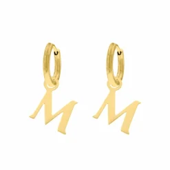 Finaste Oorringetjes met initial kleur goud Fashion