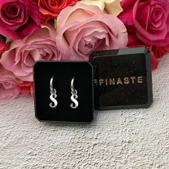 Finaste Oorringetjes met initial kleur zilver Discount