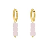 Finaste Oorringetjes met lila cubes goud kleurig Discount