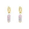 Finaste Oorringetjes met lila steentjes goudkleurig Discount
