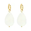 Finaste Oorringetjes met witte druppel goudkleurig Discount