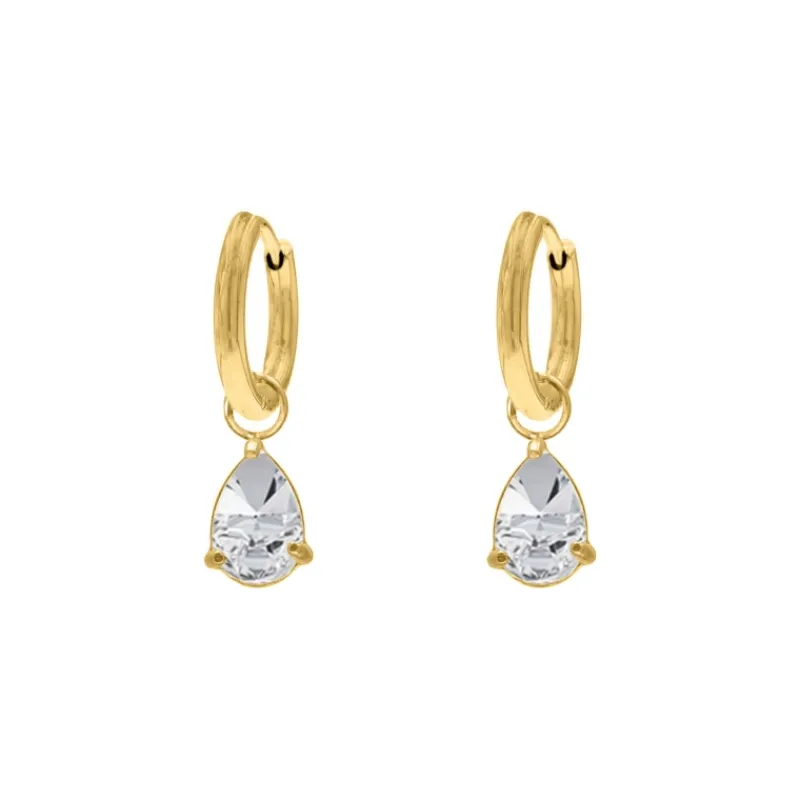 Finaste Oorringetjes sparkle drop goldplated Online