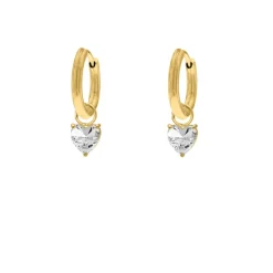 Finaste Oorringetjes sparkle heart goldplated New