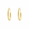 Finaste Oorringetjes Sterling Zilver 18 mm Verguld New