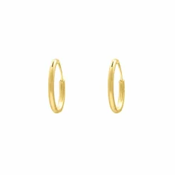 Finaste Oorringetjes Sterling Zilver 12 mm Verguld Outlet