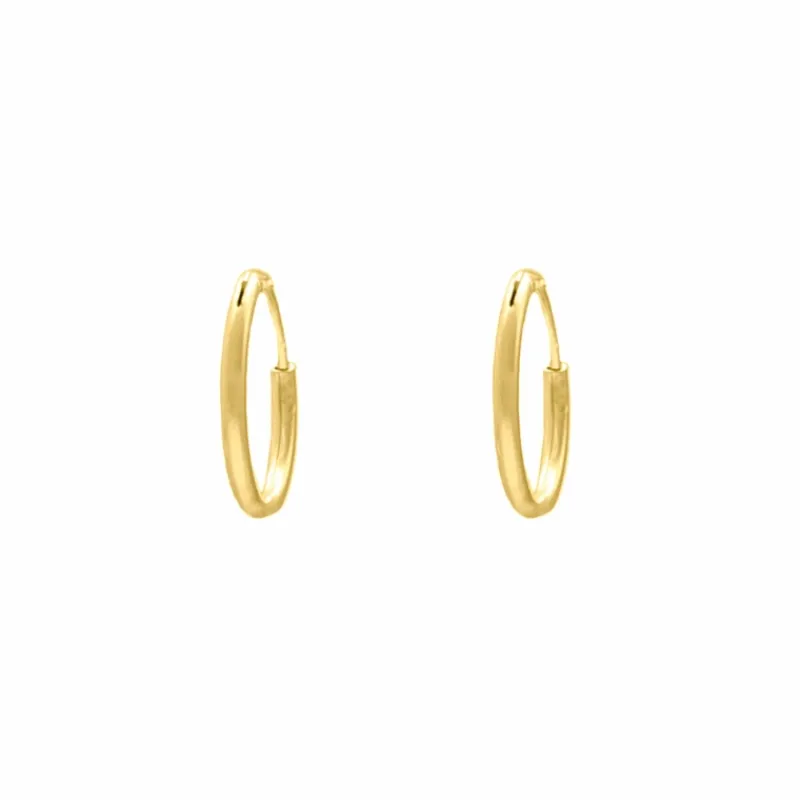 Finaste Oorringetjes Sterling Zilver 12 mm Verguld Outlet