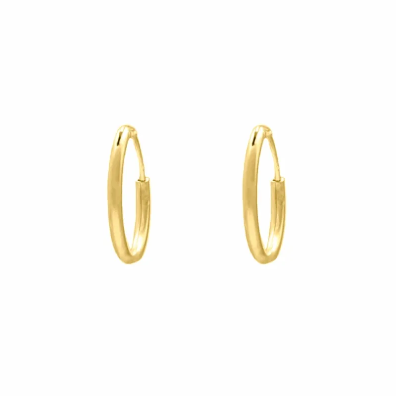 Finaste Oorringetjes Sterling Zilver 14 mm Verguld Best