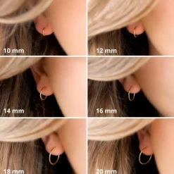 Finaste Oorringetjes Sterling Zilver 10 mm Verguld Discount