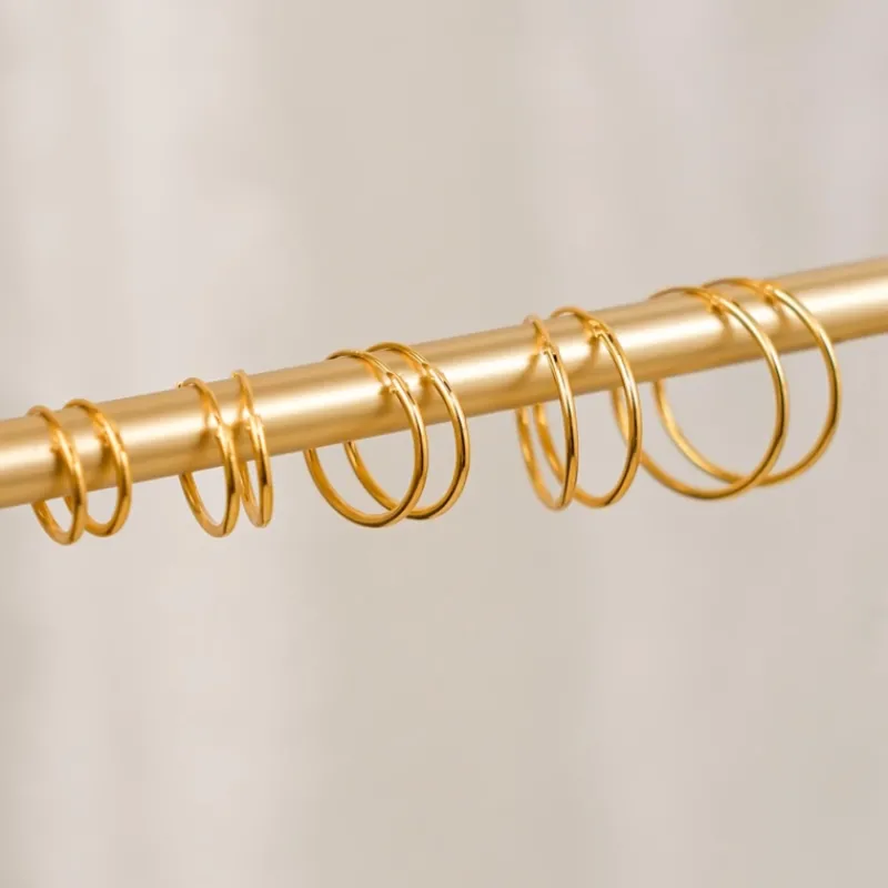 Finaste Oorringetjes Sterling Zilver 12 mm Verguld Outlet