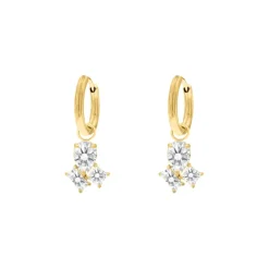 Finaste Oorringetjes trinity gems goudkleurig Hot