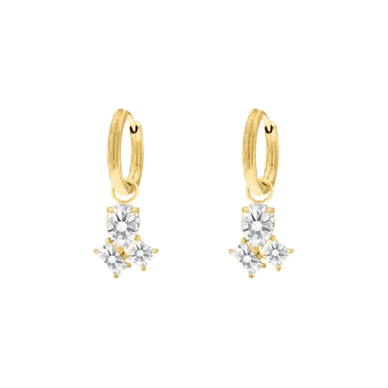 Finaste Oorringetjes trinity gems goudkleurig Hot