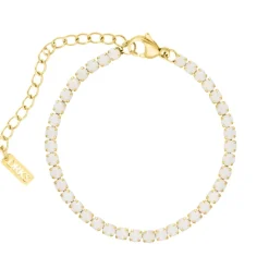 Finaste Opal tennis armband goudkleurig New