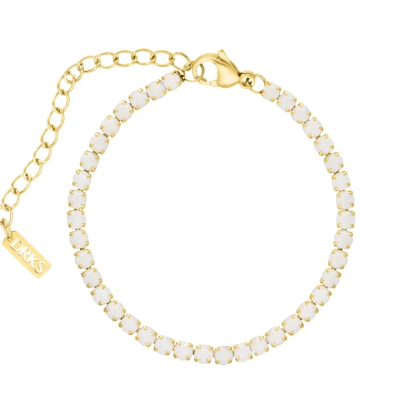 Finaste Opal tennis armband goudkleurig New
