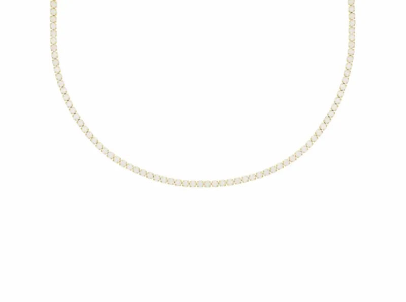 Finaste Opal tennis ketting goudkleurig Discount