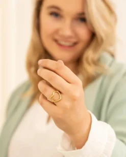 Finaste Open heart ring goud kleurig Discount