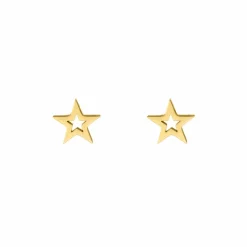 Finaste Open star oorknopjes goudkleurig Sale