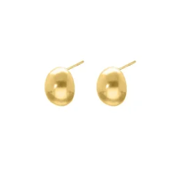 Finaste Oval stud oorbellen goudkleurig Discount