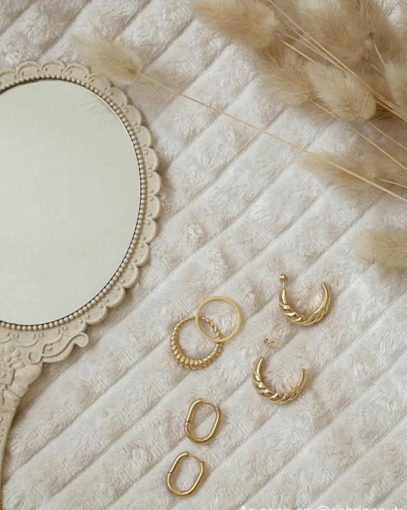 Finaste Ovale oorringetjes chunky goud kleurig Outlet