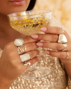 Finaste Ovale ring chunky striped Best