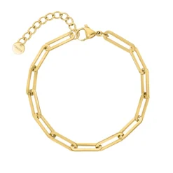 Finaste Paperclip armband goudkleurig Fashion