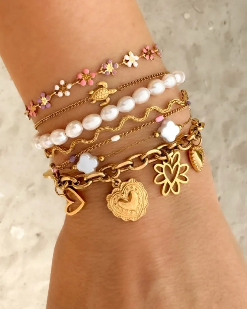 Finaste Parel Armband Musthave goud kleurig Online