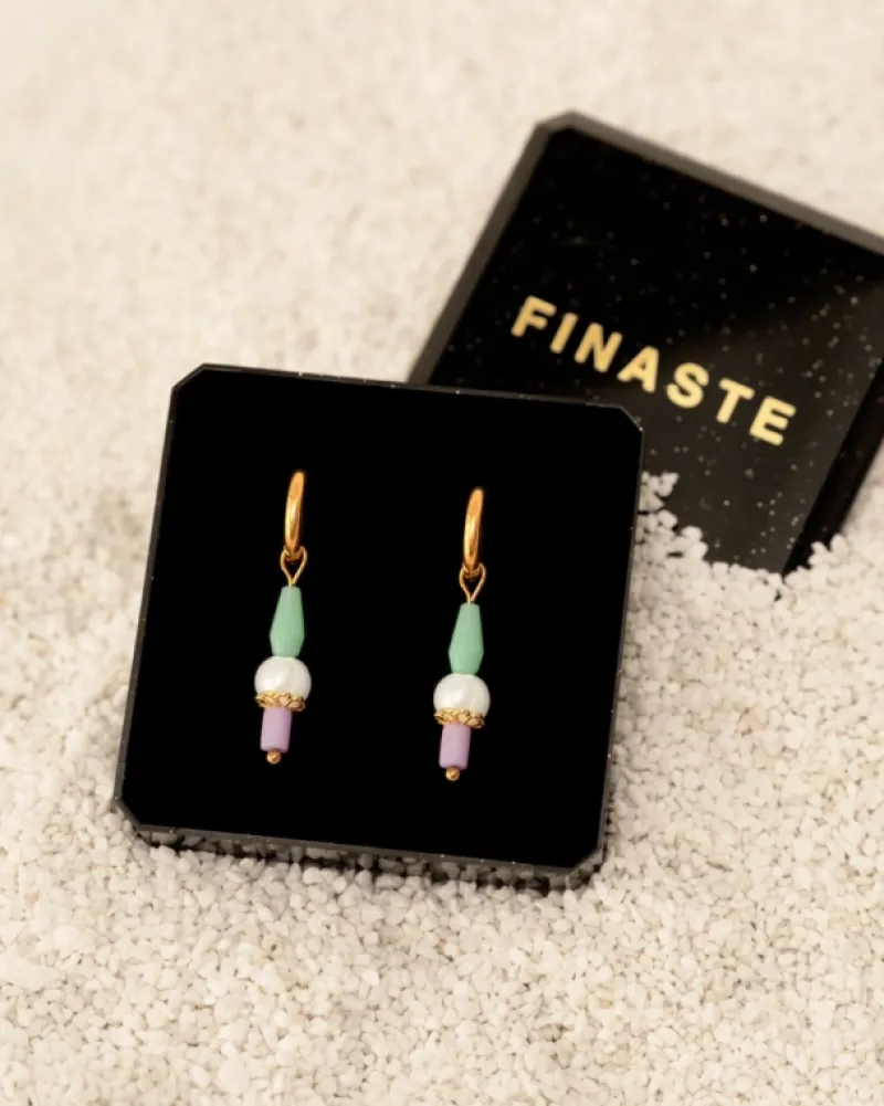 Finaste Parel oorbellen pastel goudkleurig New