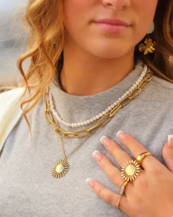 Finaste Parelketting small goudkleurig Sale