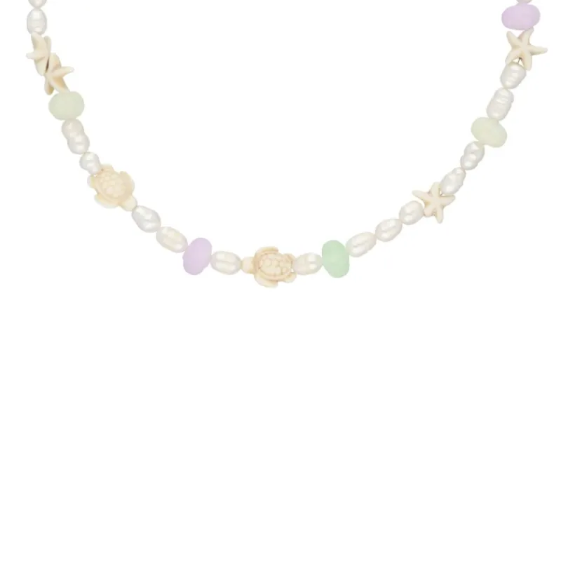 Finaste Pastel parelketting beach goudkleurig Outlet