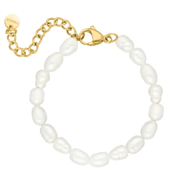 Finaste Pearl bracelet goldplated Discount