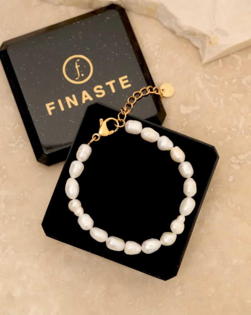 Finaste Pearl bracelet goldplated Discount