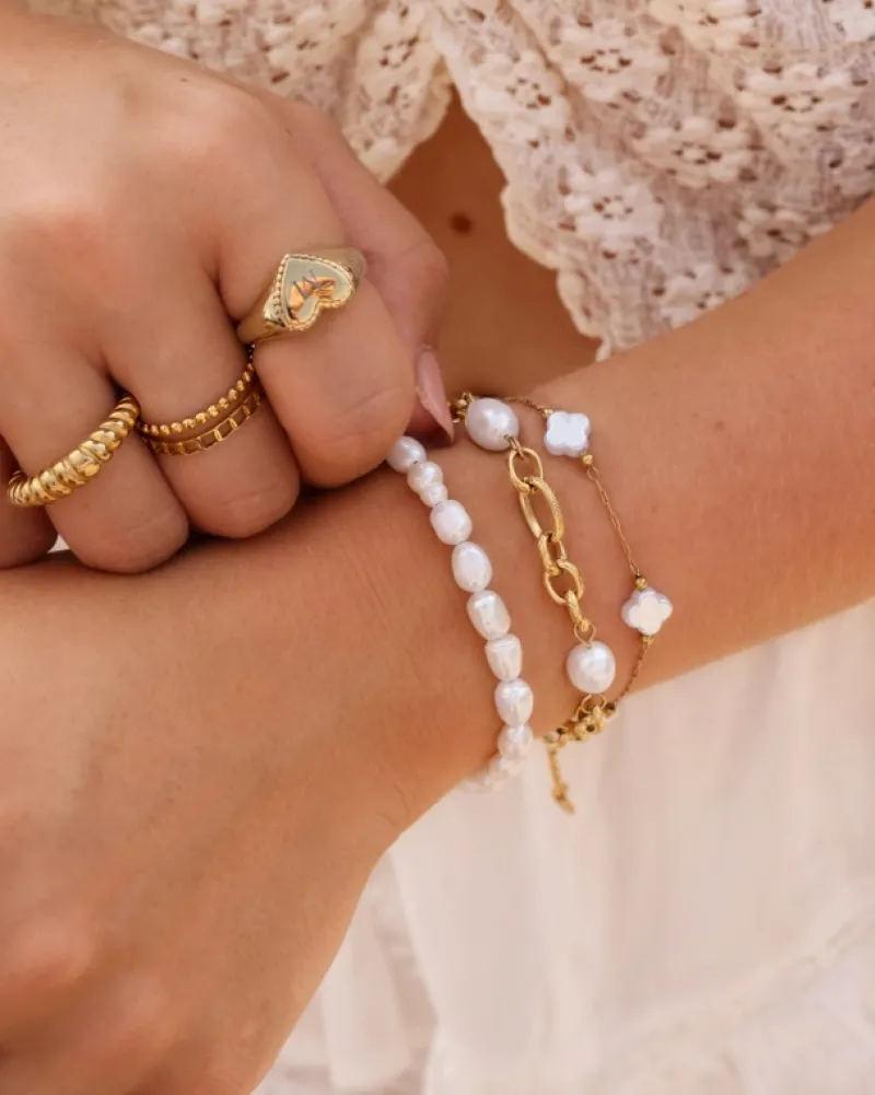Finaste Pearl bracelet goldplated Discount