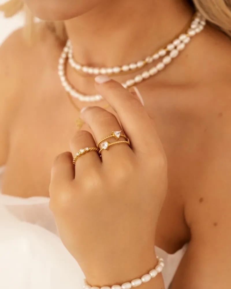 Finaste Pearl bracelet goldplated Discount