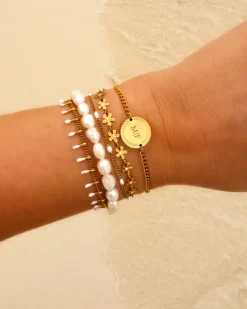 Finaste Pearl bracelet goldplated Discount