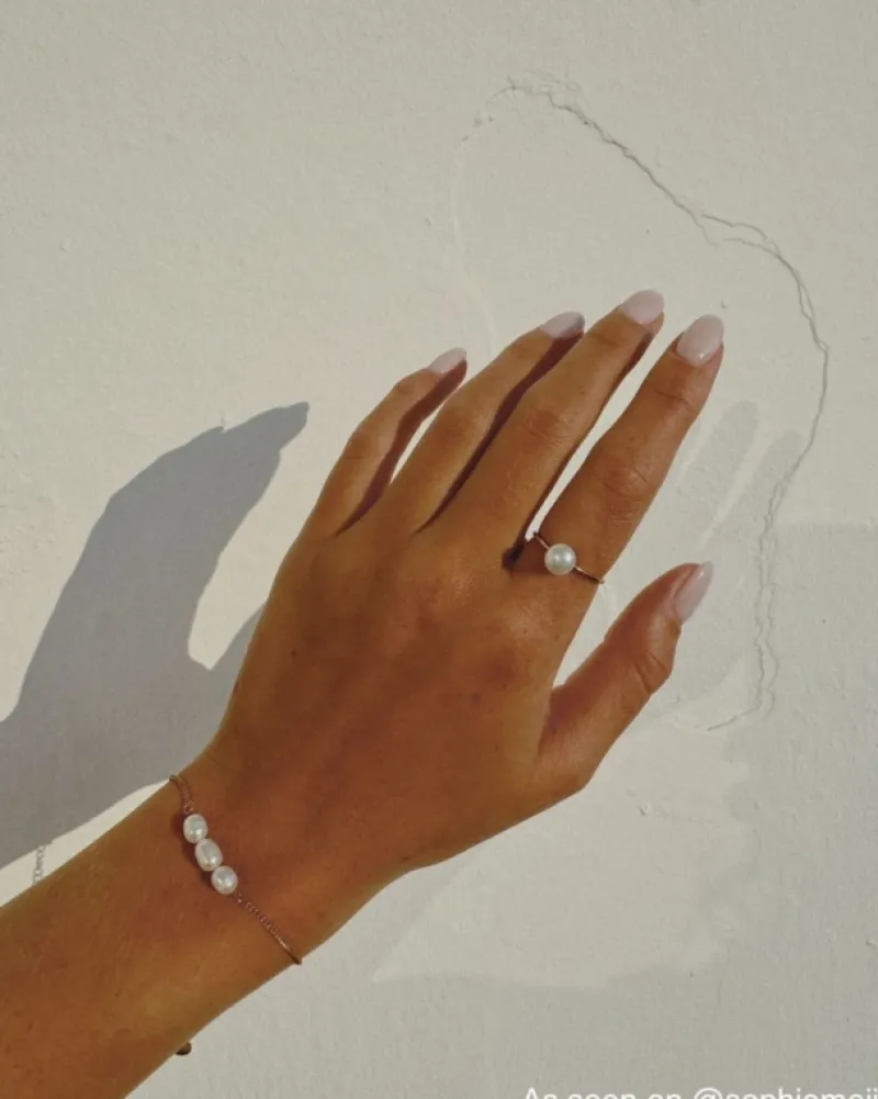 Finaste Pearl ring goldplated Fashion