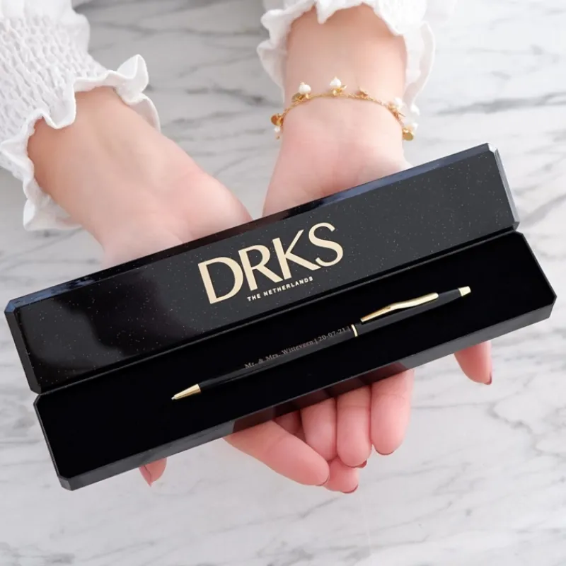 Finaste Pen met Gravering Zwart Online