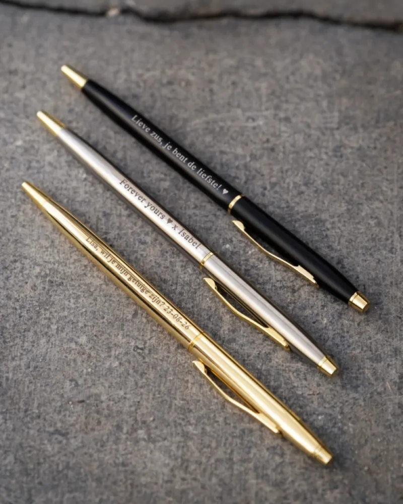 Finaste Pen met Gravering Zwart Online