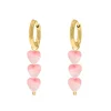Finaste Pink heart earrings goldplated Hot