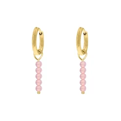 Finaste Pink lemonade oorbellen goudkleurig Outlet