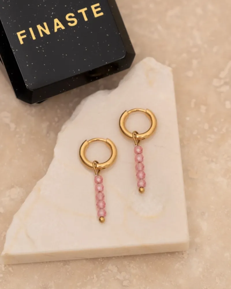 Finaste Pink lemonade oorbellen goudkleurig Outlet