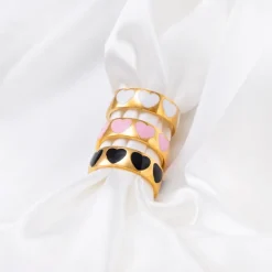Finaste Pink Love Ring Fashionista Goudkleurig Outlet