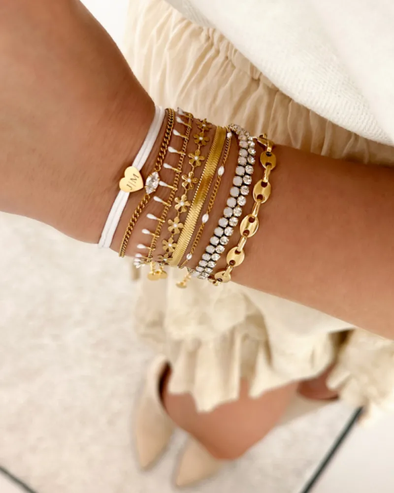 Finaste Plat armbandje goud kleurig Hot